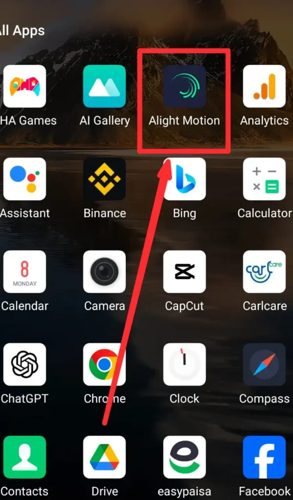 How to install alight motion mod apk step 6